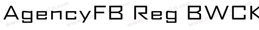 AgencyFB Reg BWCKKT Regular字体转换